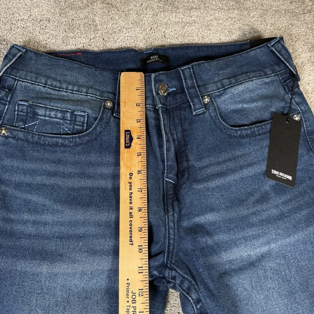 NWT True Religion‎ Men's 32x34 Medium Wash Ricky Relaxed Straight Fit Jeans $199
